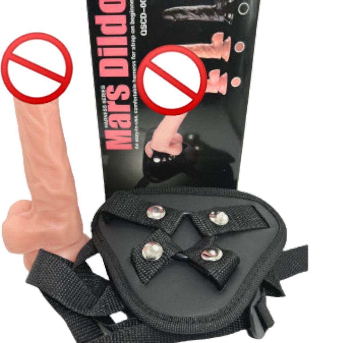 OEM - Consolador con Ventosas Arnés con Dildo Flexible Suave