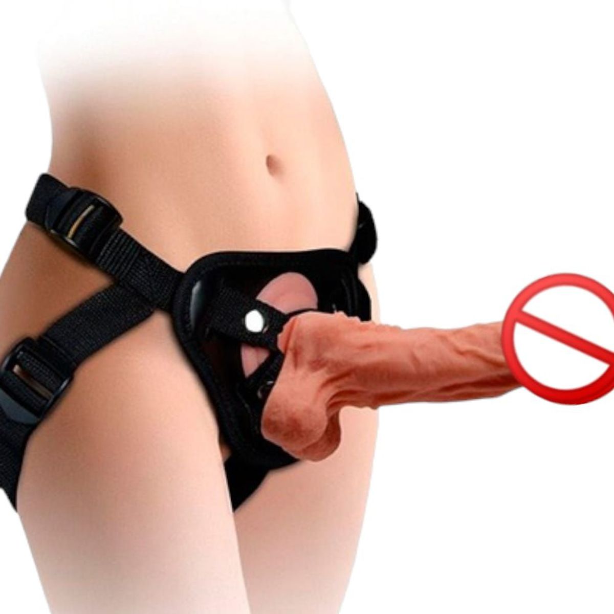 OEM - Consolador con Ventosas Arnés con Dildo Flexible Suave