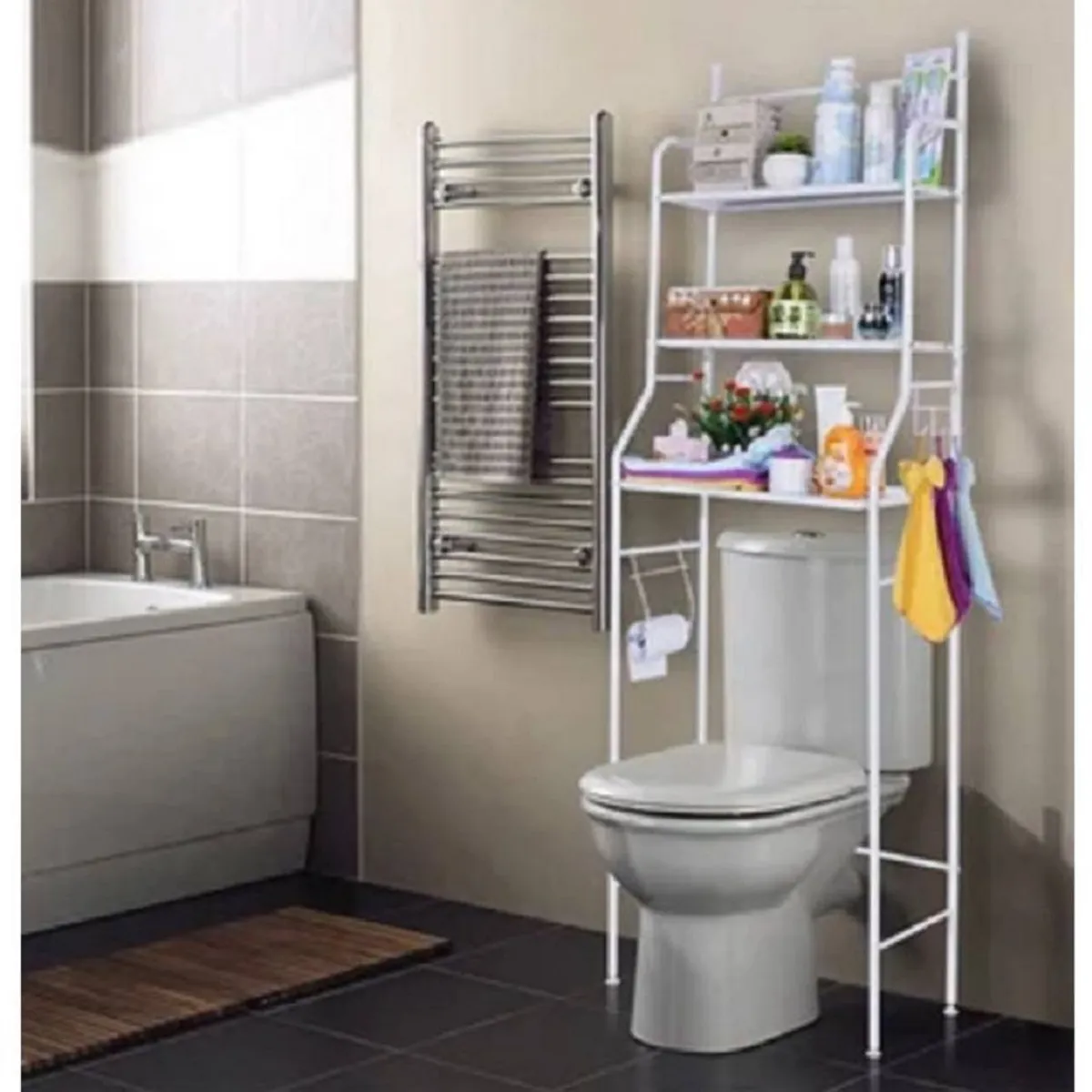 GENERICO - Estante de Baño sobre Inodoro, 3 Niveles de Estantes