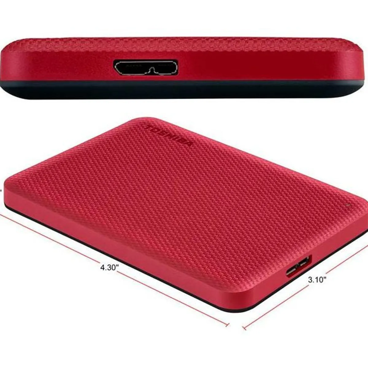TOSHIBA - Disco Duro Toshiba Canvio Advance HDTCA10XR3AA 1TB Rojo USB 3.0