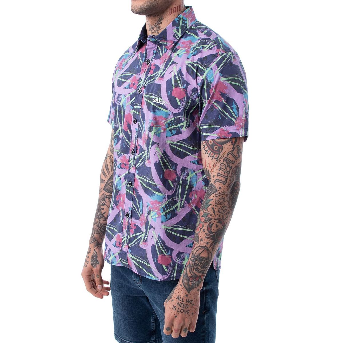 GZUCK - Camisa Moda Popelina Hombre Color Expresion.