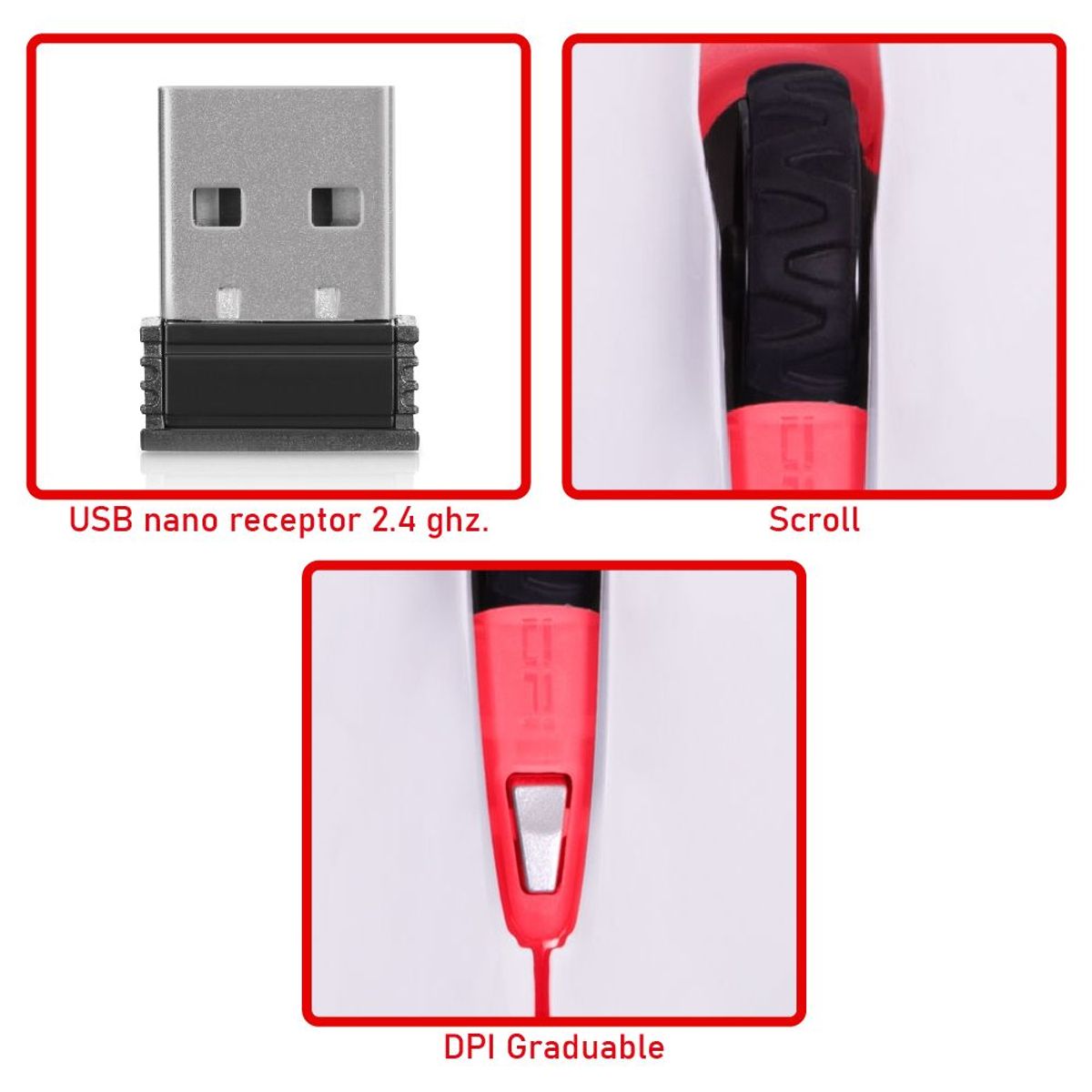 MICRONICS - MOUSE MICORNICS ALIEN INALÁMBRICO - BLANCO