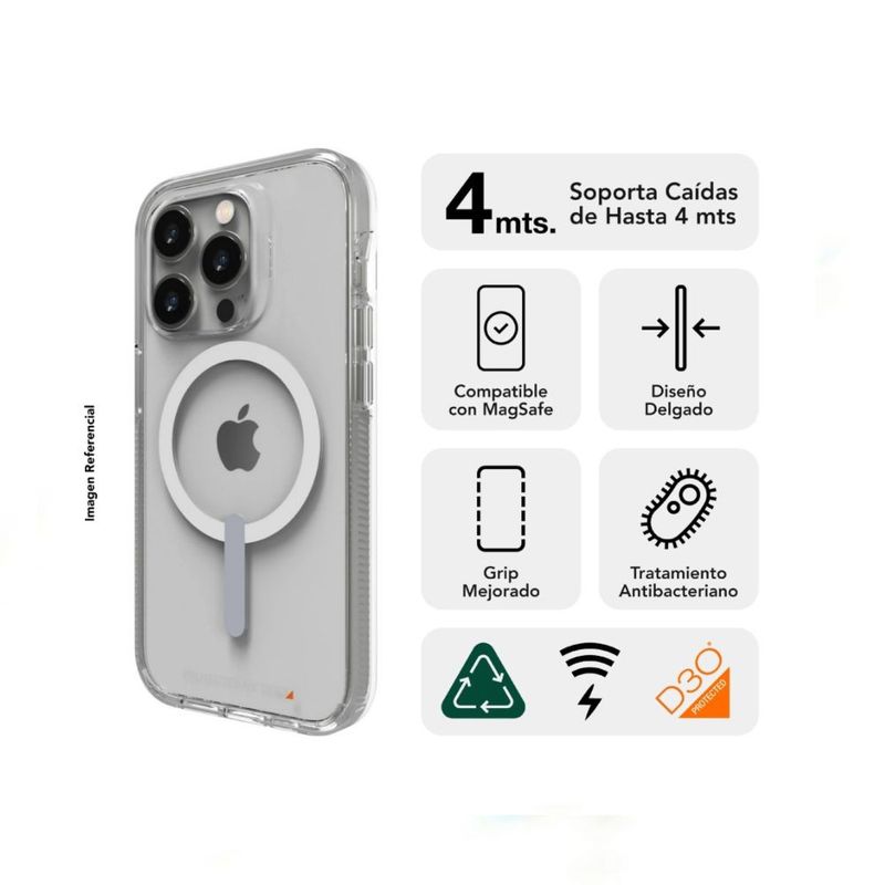 GEAR4 - Funda Gear4 Transparente para iPhone 15 Plus con MagSafe