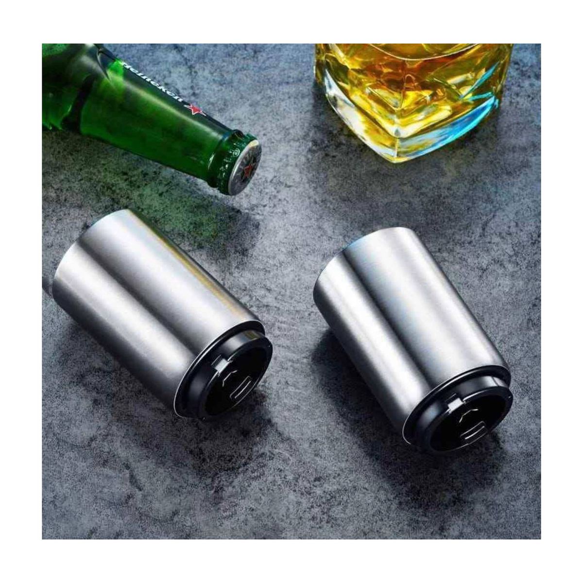 GENERICO - Abridor Destapador Automático para Botellas - Plateado