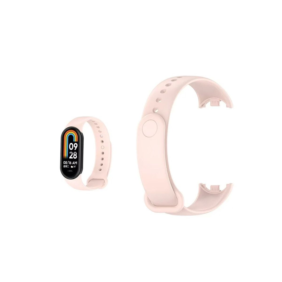 GENERICO - Correa Compatible con Xiaomi Mi Band 8 Rosa