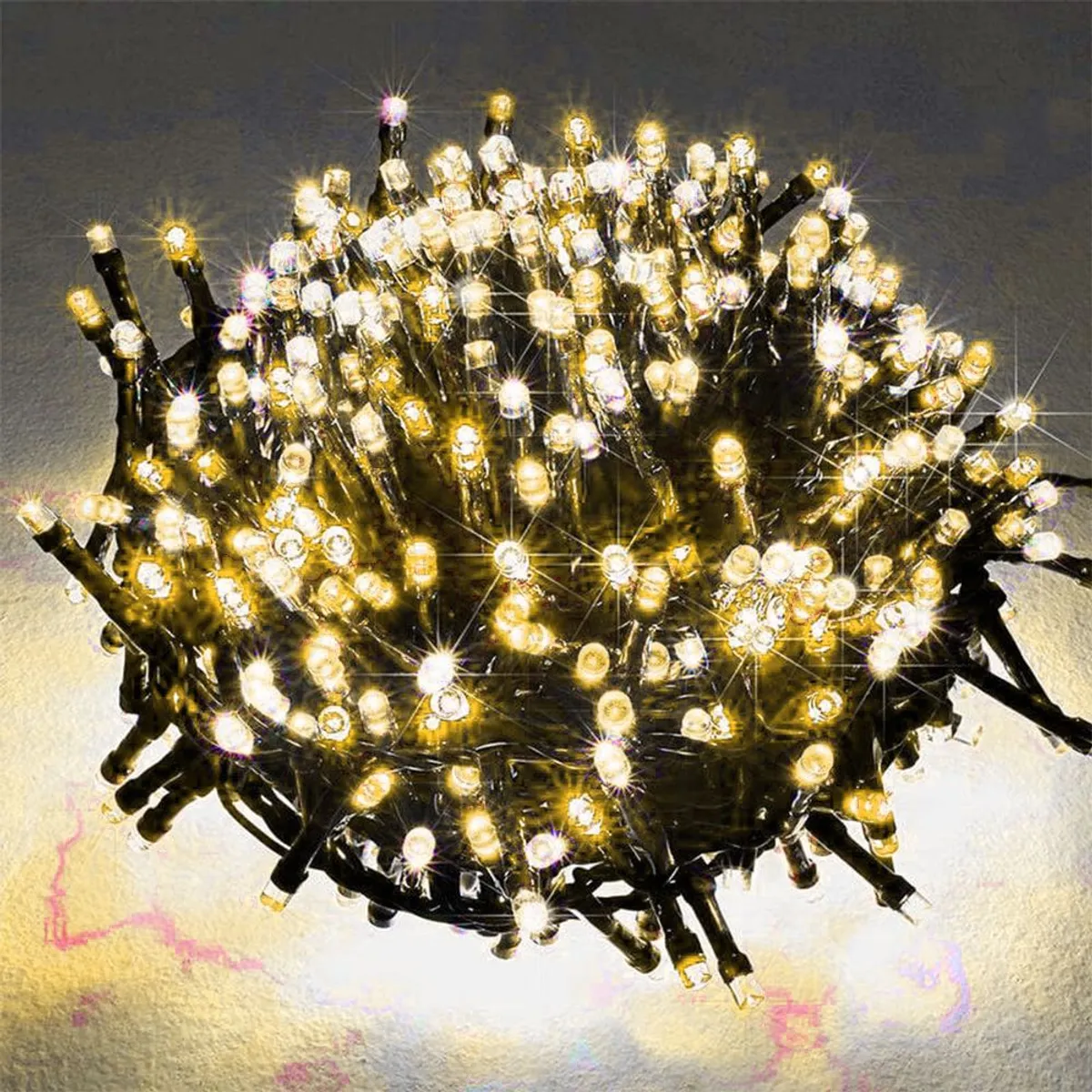 GENERICO - TIRA DE 200 LUCES LED NAVIDEÑAS AMARILLO