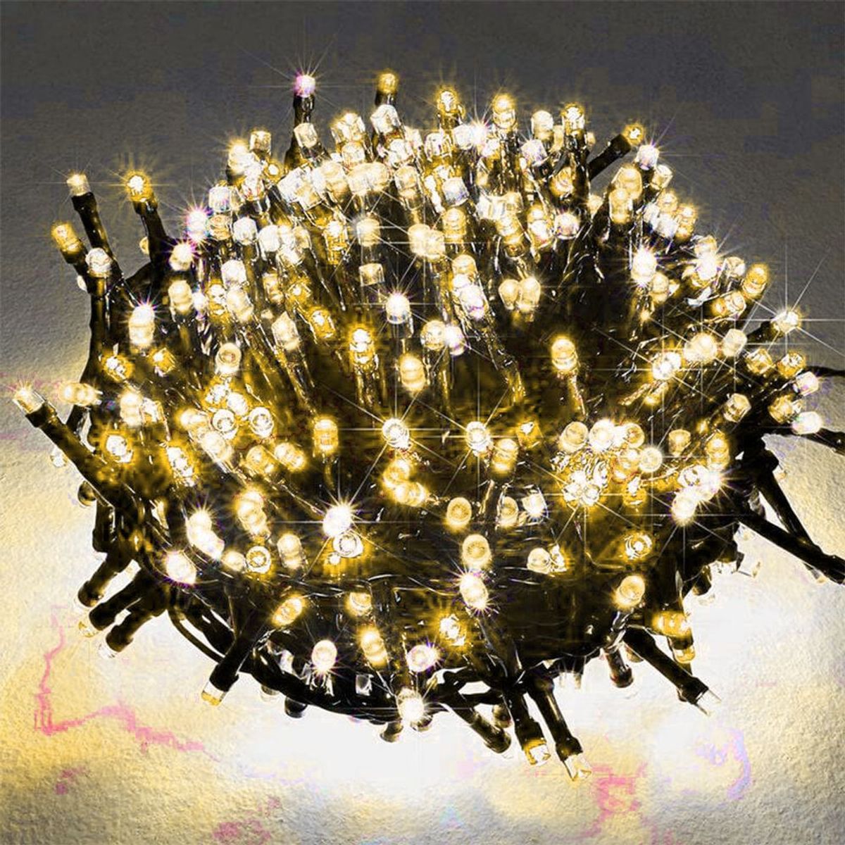 GENERICO - TIRA DE 100 LUCES LED NAVIDEÑAS AMARILLO