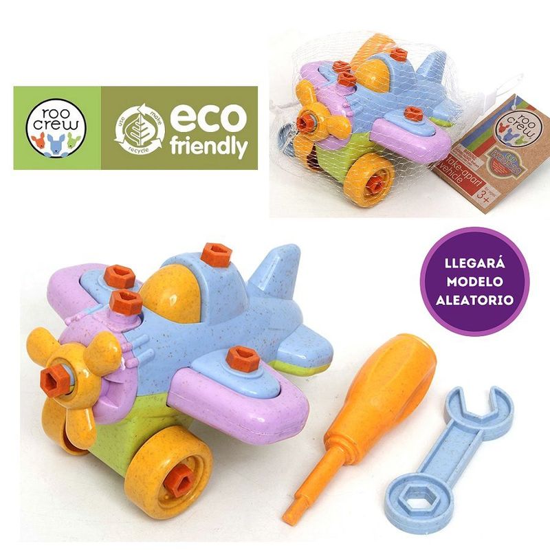 ROO CREW - Juguete Didactico Roo Crew Mini Vehículo Desarmable al Azar