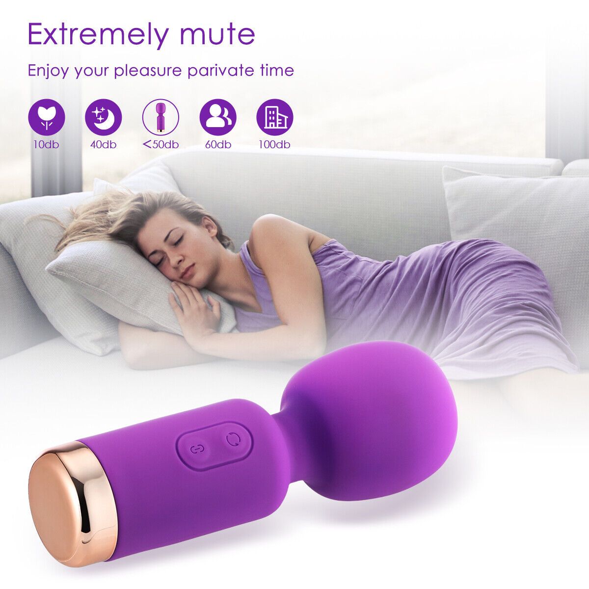 OEM - Mini Vibrador Clítoris Masajeador de Punto G para Mujeres 10Modos
