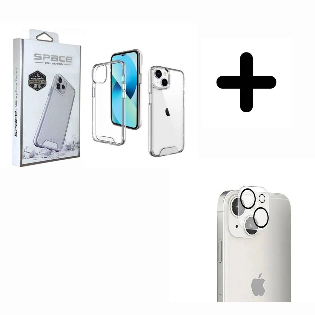 SPACE - Case Space Para Iphone 15 + Mica de Vidrio de Camara.