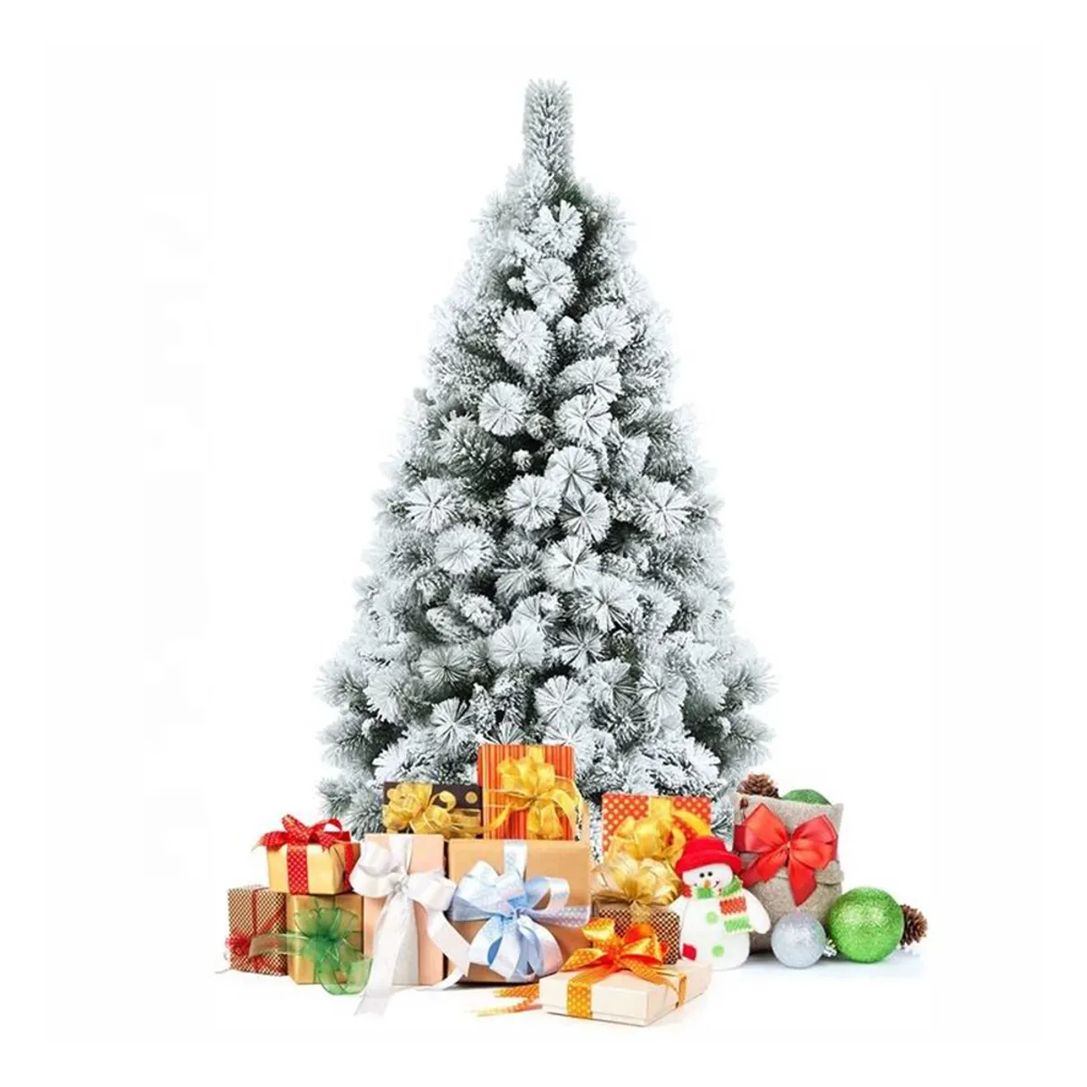 GENERICO - ARBOL NAVIDEÑO SUPER POMPOSO PREMIUM NEVADO 2.10 MTS