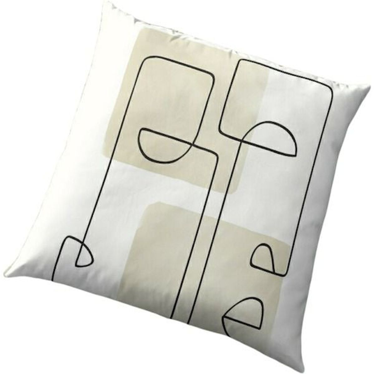 GENERICO - Cojin Zara Almohadas Minimalista Silueta Abstracta 40x40 cm