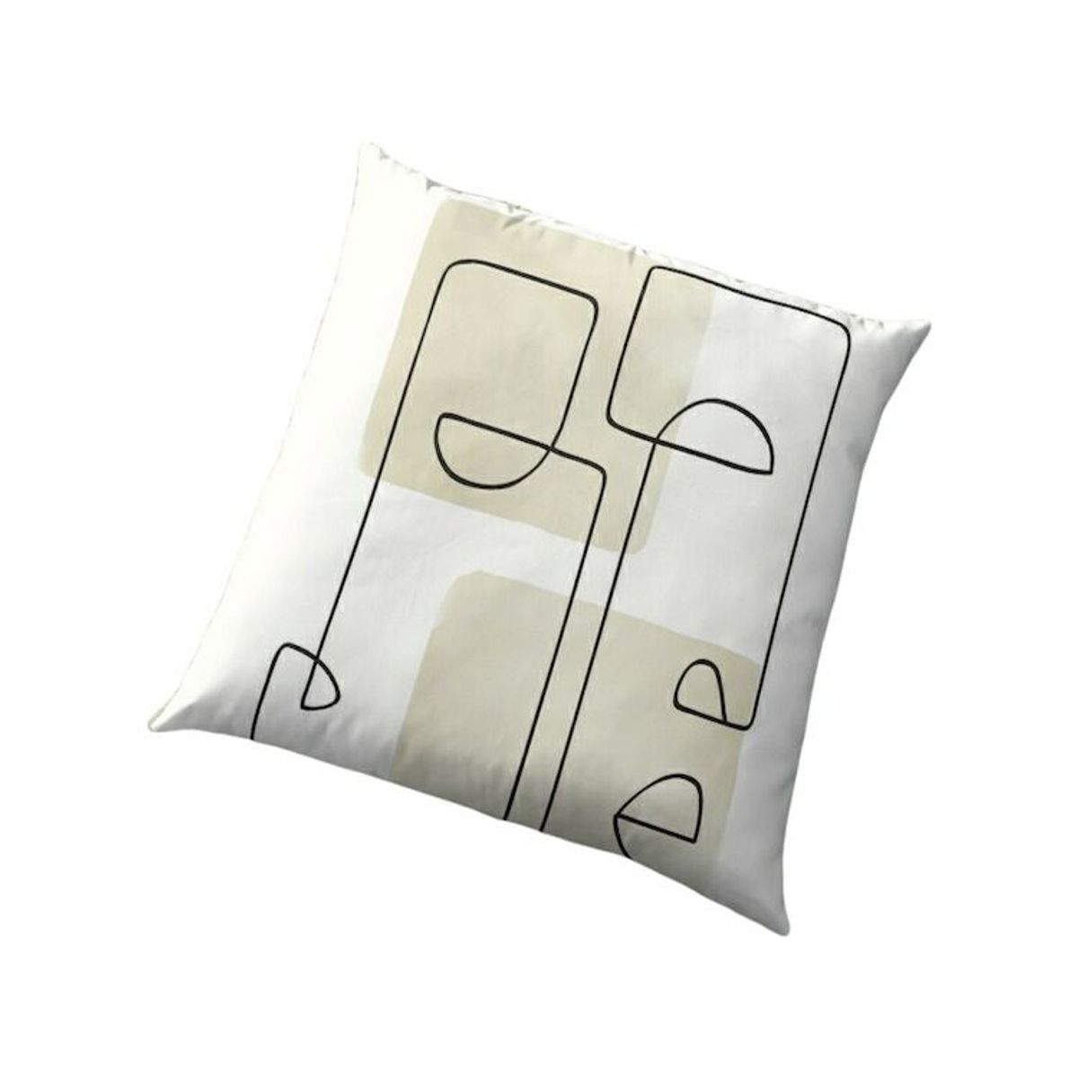GENERICO - Cojin Zara Almohadas Minimalista Silueta Abstracta 40x40 cm