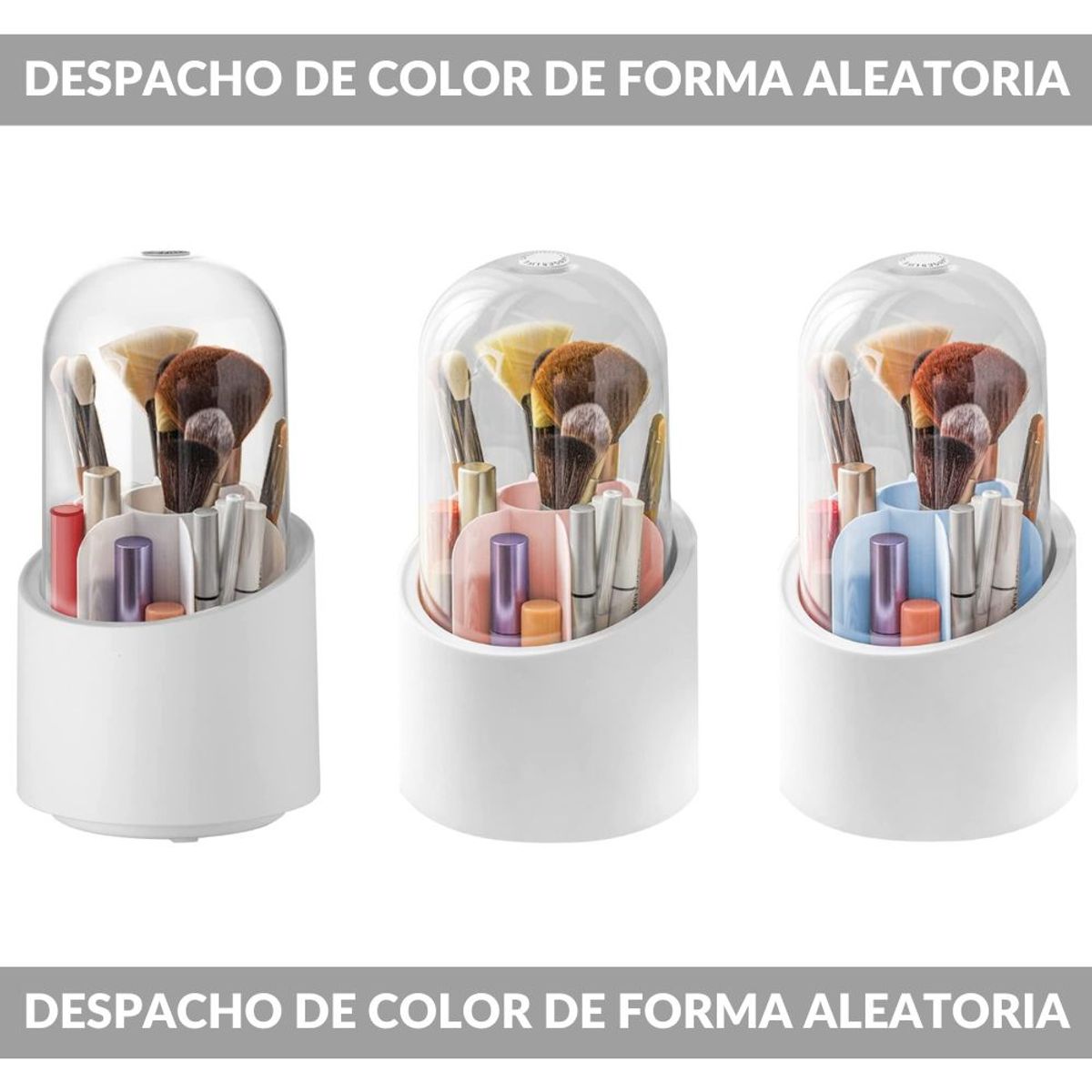 MINARI - Organizador Protector de Maquillaje Cosméticos Porta Brochas Giratorio G67
