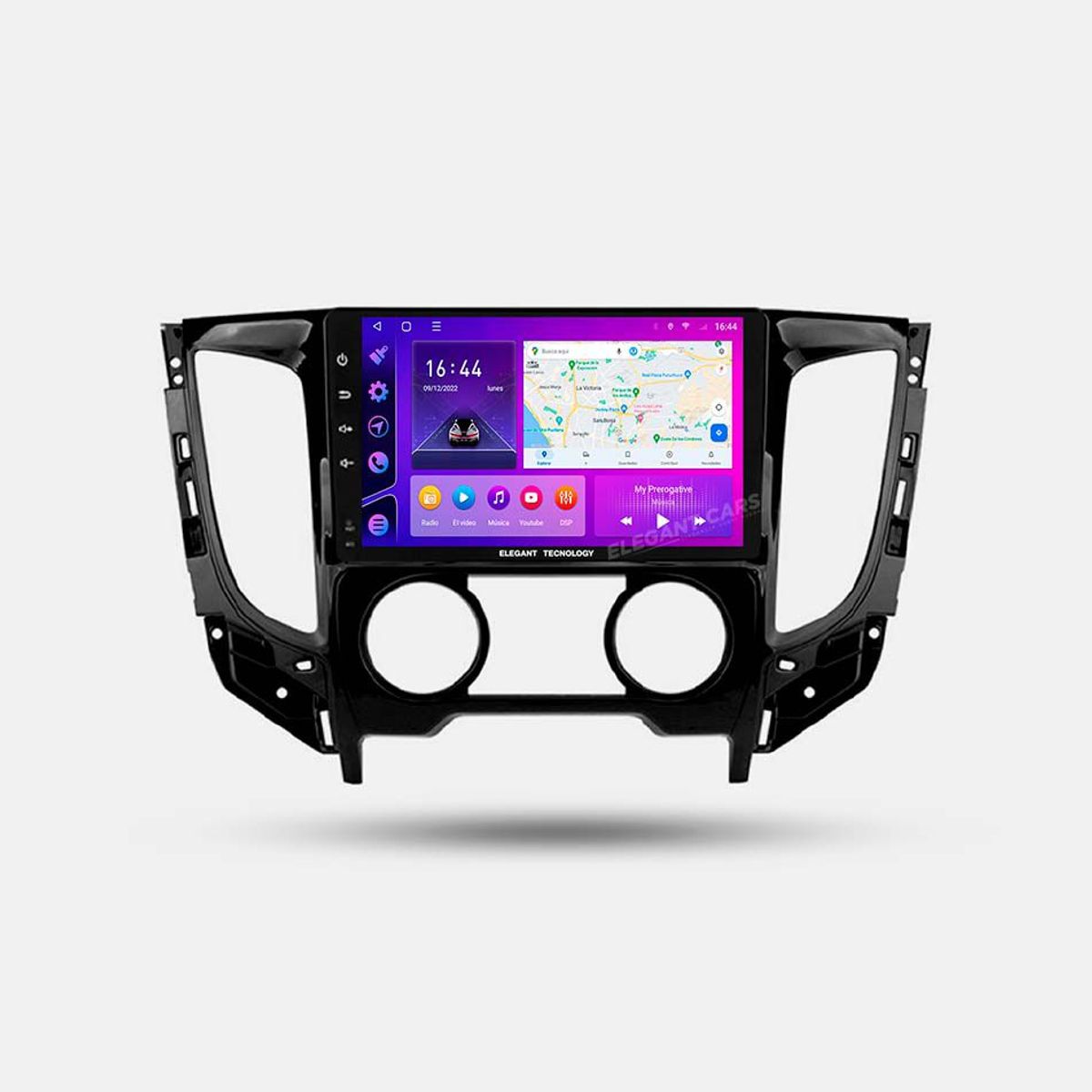 GENERICO - Autoradio Android Elegant Tecnology Mitsubishi L200 2015-2020 4-64Gb 4+64GB 8 Nucleos +Chip