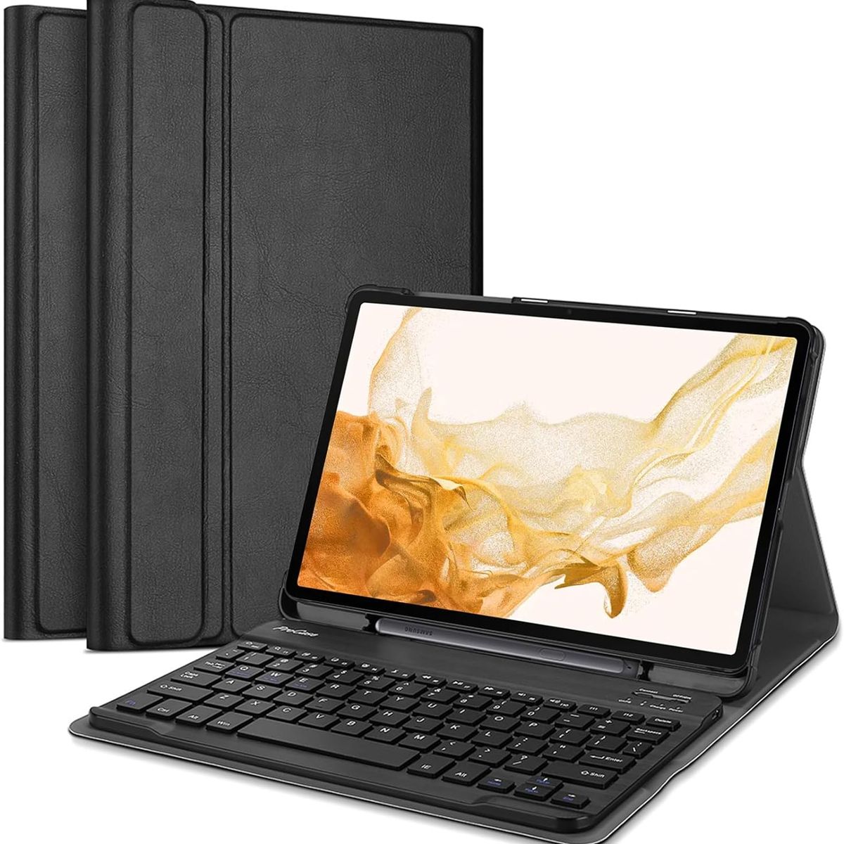 GENERICO - Funda Teclado para Galaxy Tab S7plus S7 Fe S8 Plus 12.4 Bluetooth