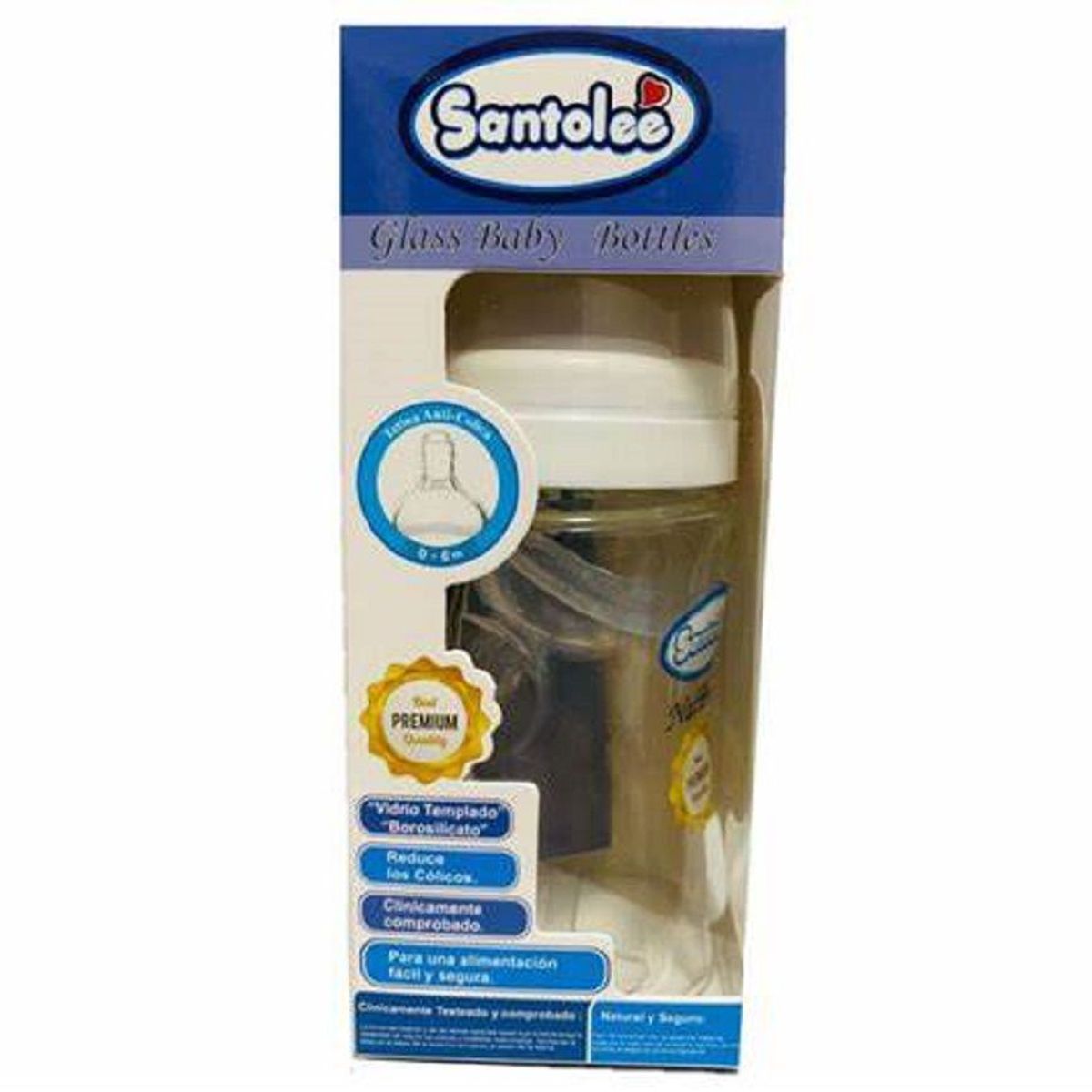 SANTOLEE - Santolee - Biberon de Vidrio de 150ml / 5 Oz