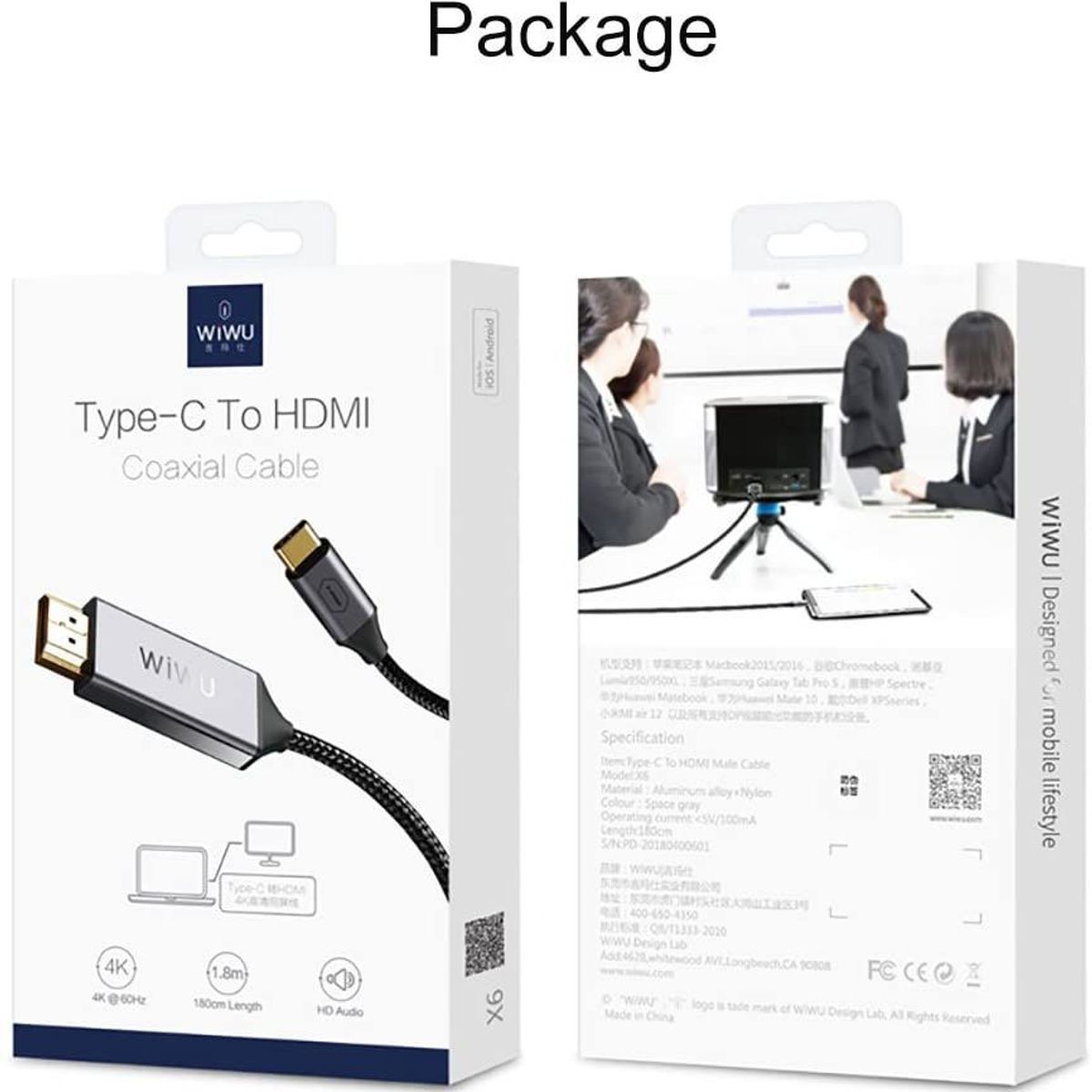 WIWU - Cable Wiwu Tipo C A HDMI 4K
