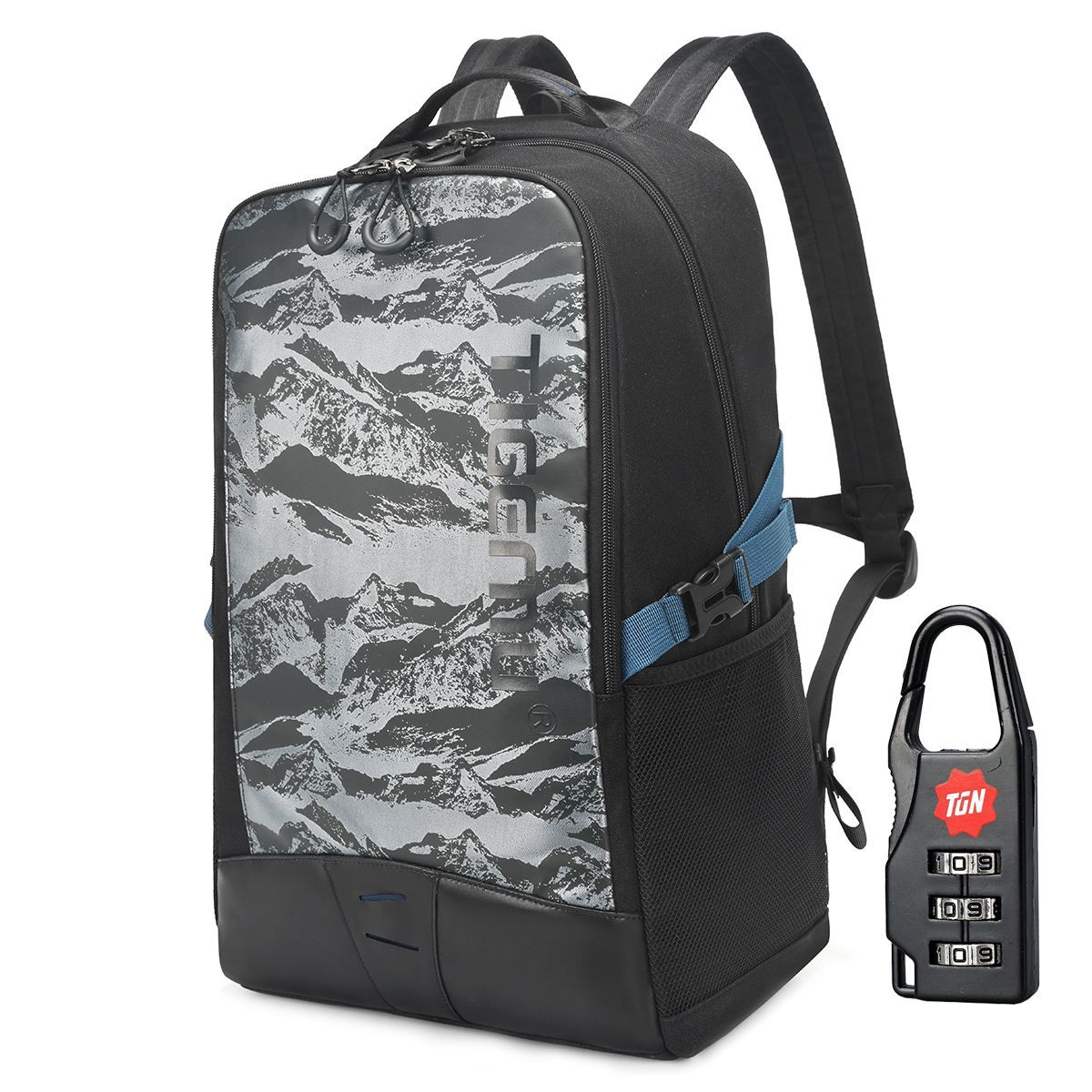TIGERNU - Mochila Hombre Tigernu 9021 Antirrobo Viaje Laptop Gris