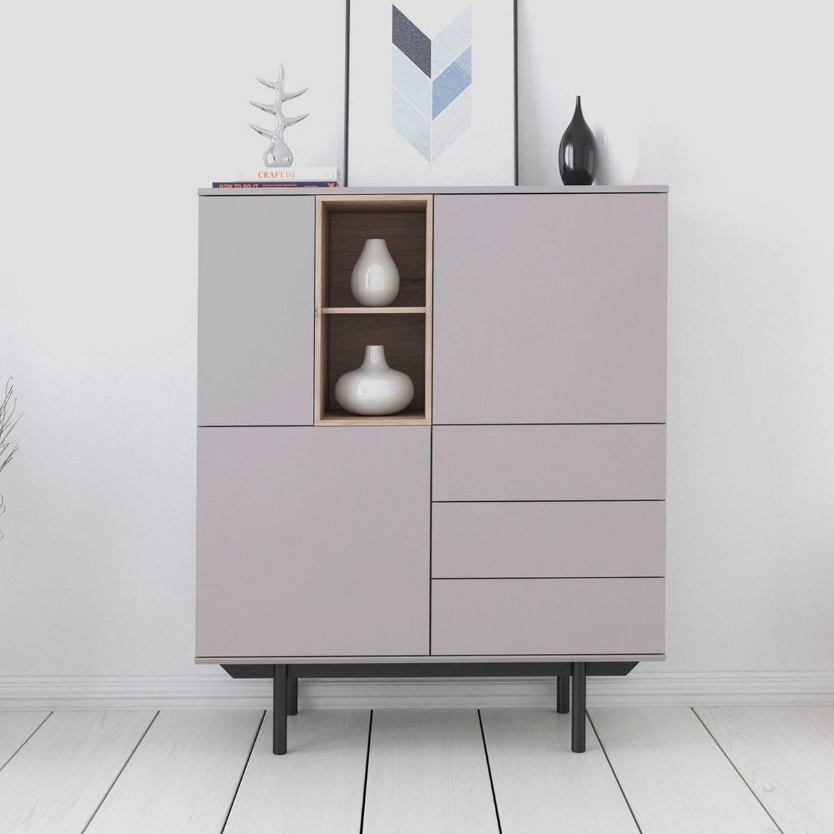 VENTITAS HOME - Aparador Nórdico Suah Ventitas Home Taupe y Duna