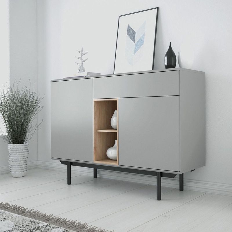VENTITAS HOME - Cómoda Aparador Yoon Ventitas Home Gris y Duna