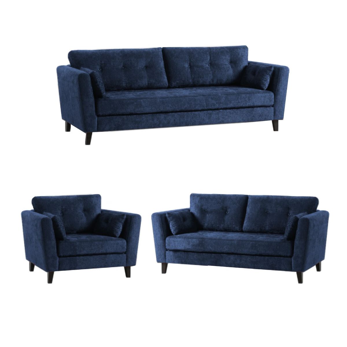 ALTO HOGAR - Juego de Sala 3 2 1 Handry Azul