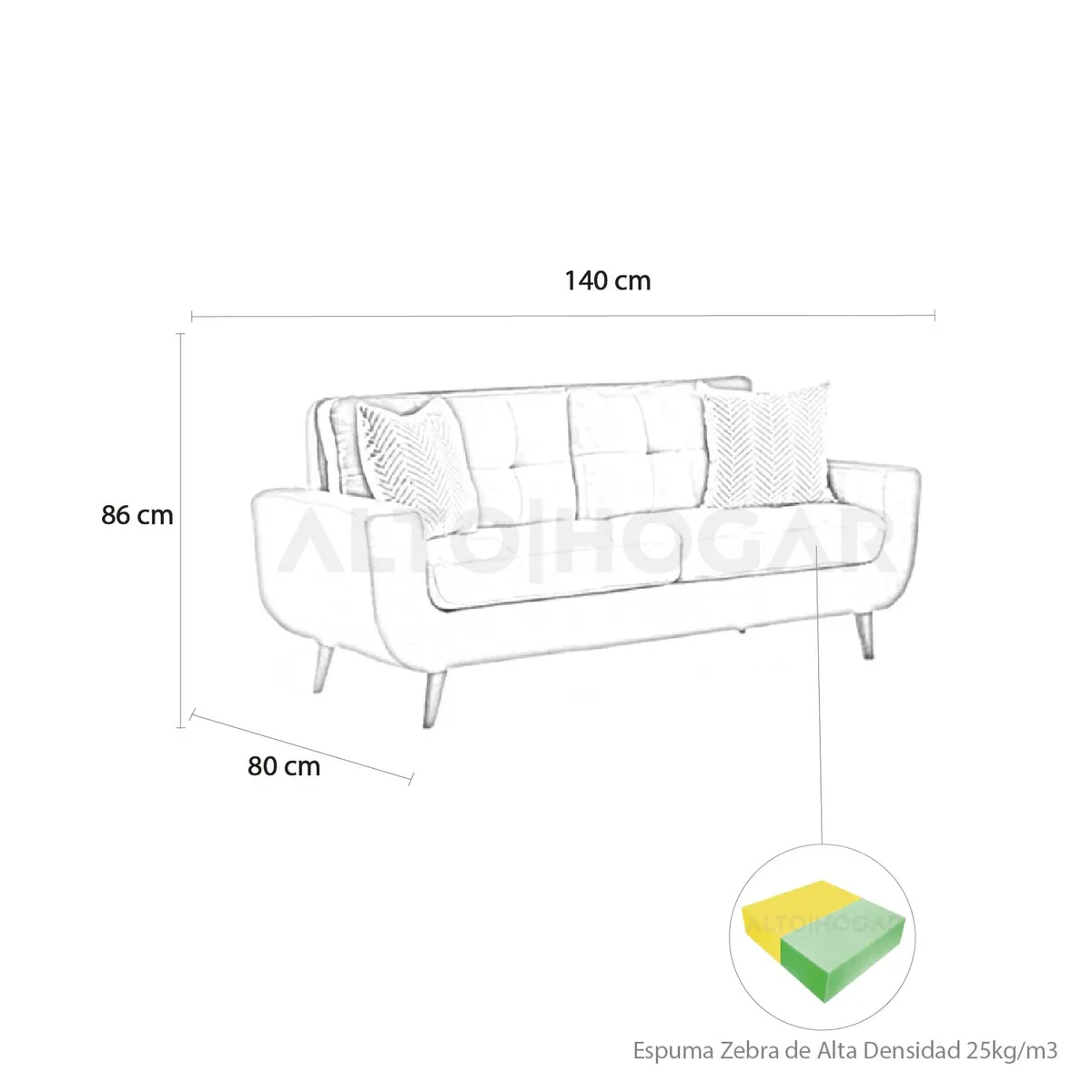 ALTO HOGAR - Juego de Sala 3 2 1 Karime Beige - Tapiz Antifluido