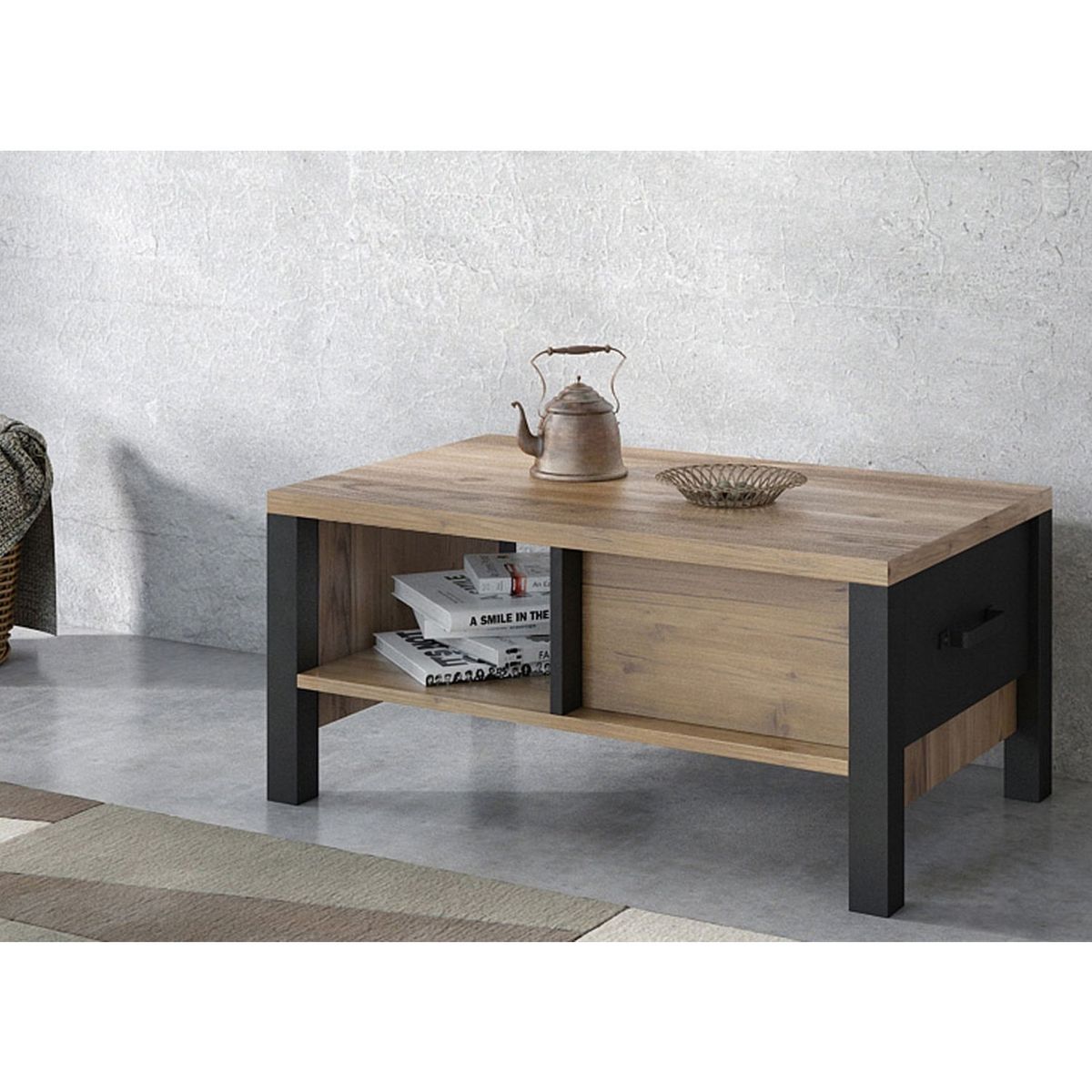 VENTITAS HOME - Mesa de Centro Halena Ventitas Home Duna y Negro