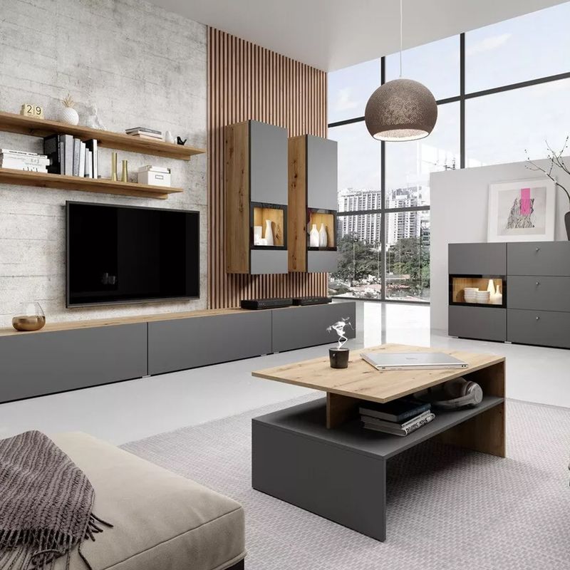 VENTITAS HOME - Mesa de Centro Keishall 100cm Ventitas Home Duna y Plomo