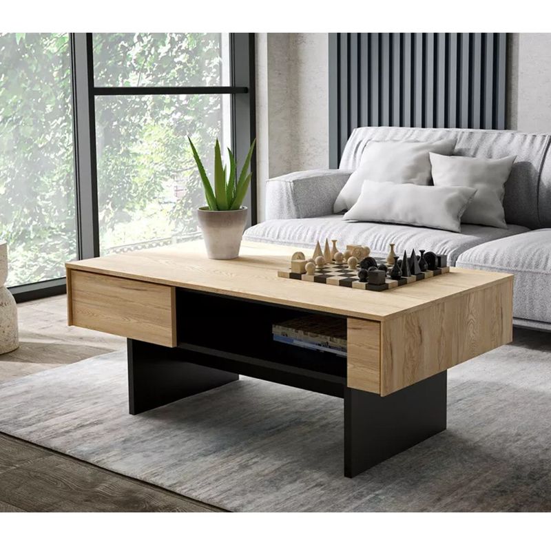 VENTITAS HOME - Mesa de Centro Minimalista Louise Ventitas Home Duna y Negro