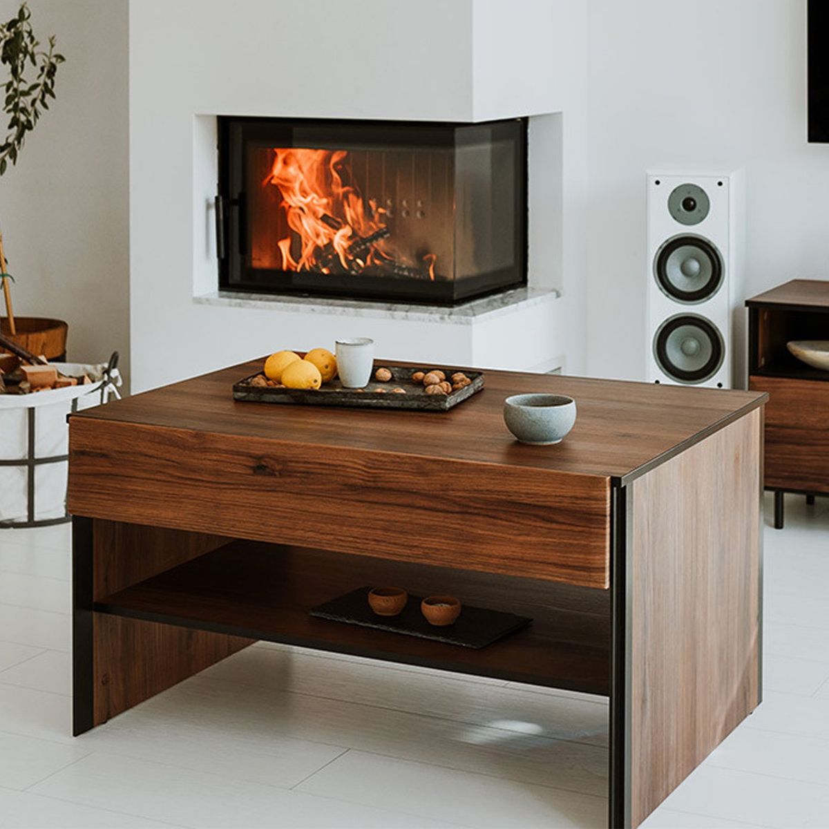 VENTITAS HOME - Mesa de Centro Multifunción Kael Ventitas Home Caramelo y Negro