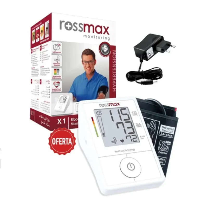 GENERICO - TENSIOMETRO DIGITAL ROSSMAX CON ADAPTADOR DE CORRIENTE