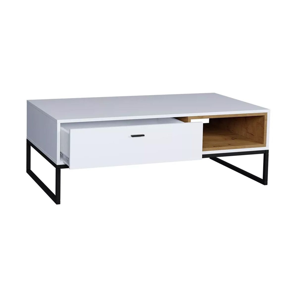 VENTITAS HOME - Mesa de Centro Industrial Veronica Ventitas Home Blanco y Haya