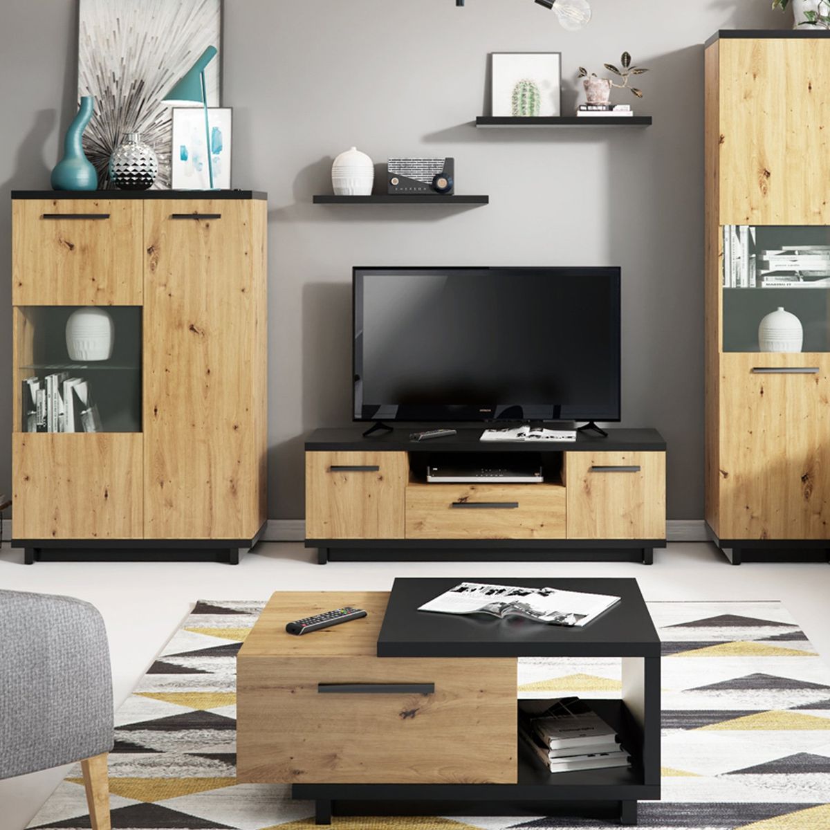 VENTITAS HOME - Mesa de Centro Minimal Roberto Ventitas Home Duna y Negro