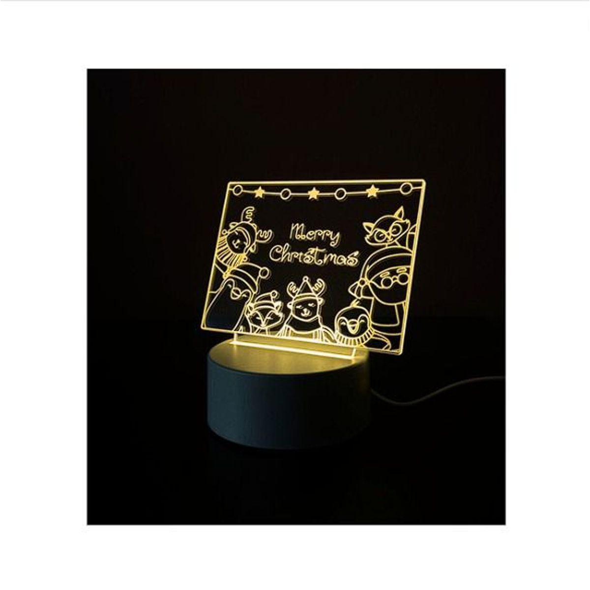 KAST PE - Lampara decorativa LED 3D Modelo Merry Christmas