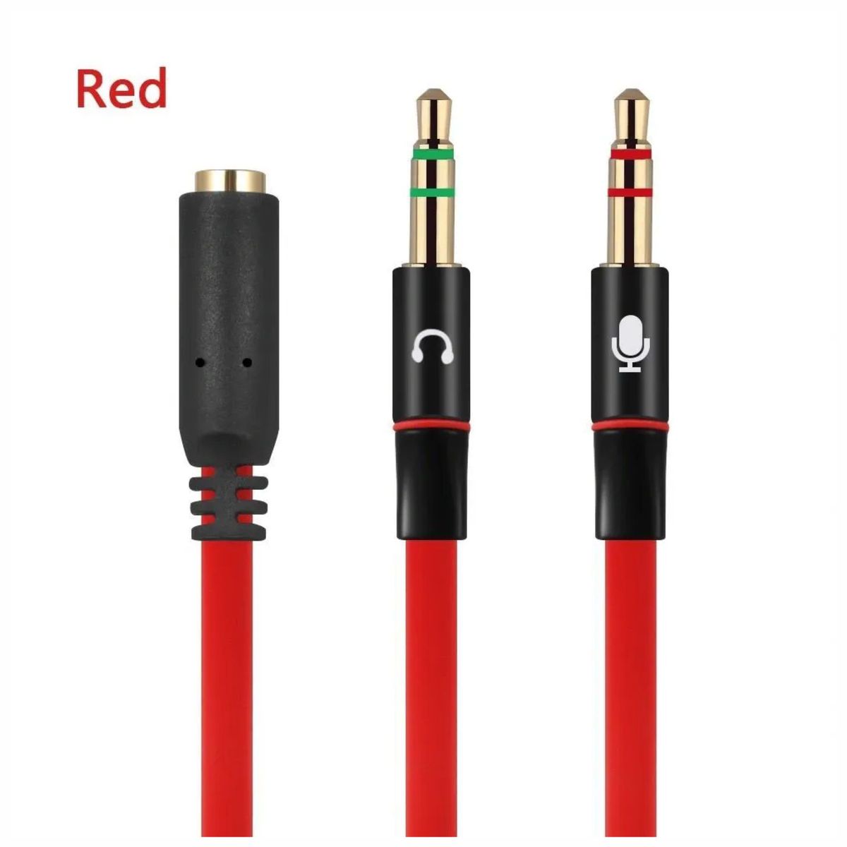 GENERICO - Cable Divisor Audio Micro 1 Hembra 2 Machos Splitter Convertidor