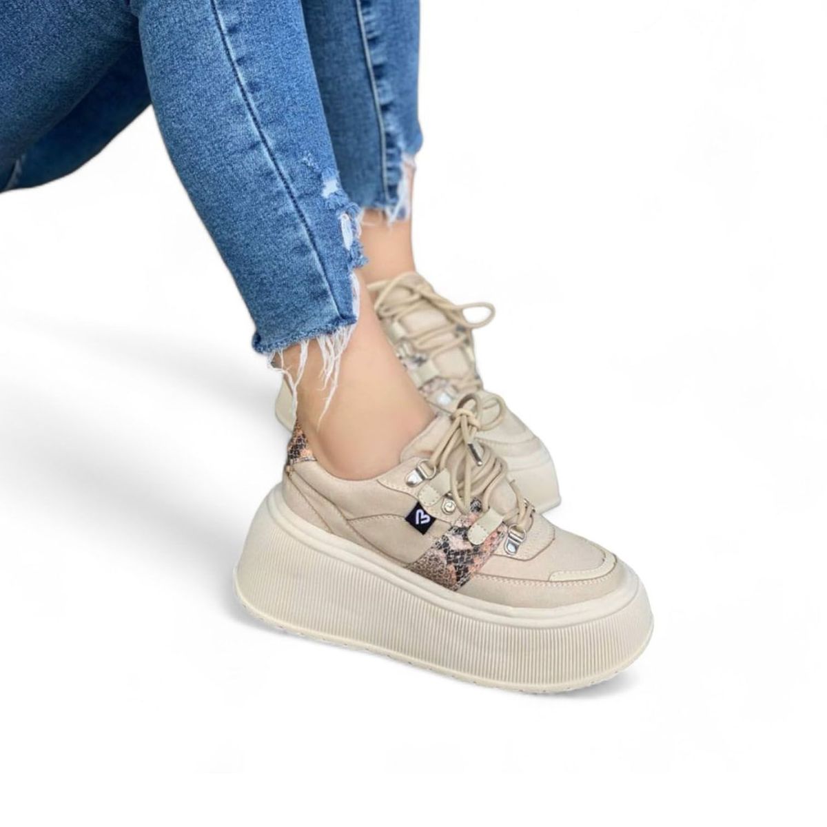 GENERICO - Zapatilla Mujer Rina Tenclasic2025 Color Beige