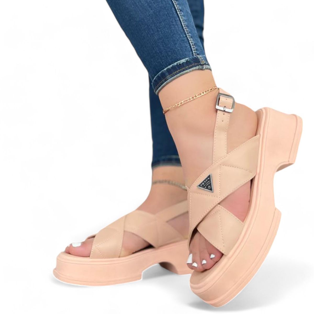 GENERICO - 015L-48 Sandalia Mujer Dalila Albornoz Beige