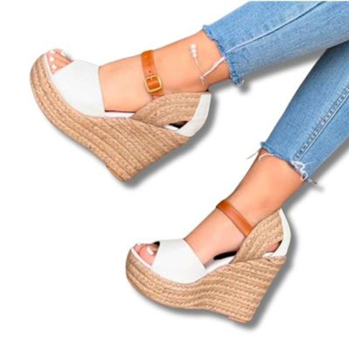 GENERICO - Sandalia Mujer Leticia Coronado Color Blanco.-