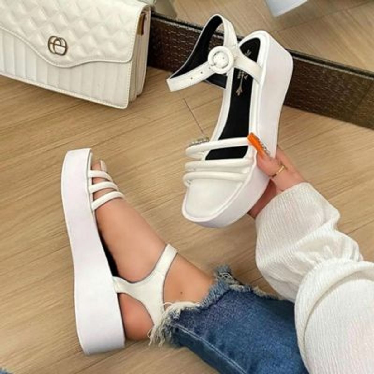 GENERICO - Sandalia Mujer Aide 1092-47 Color Blanco