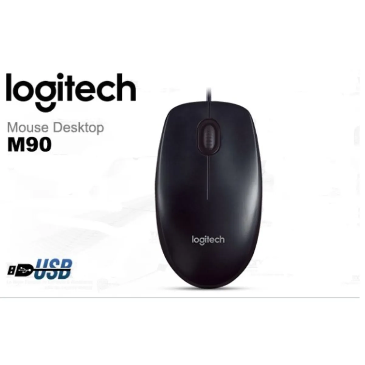 LOGITECH - Mouse Logitech M90 USB Black