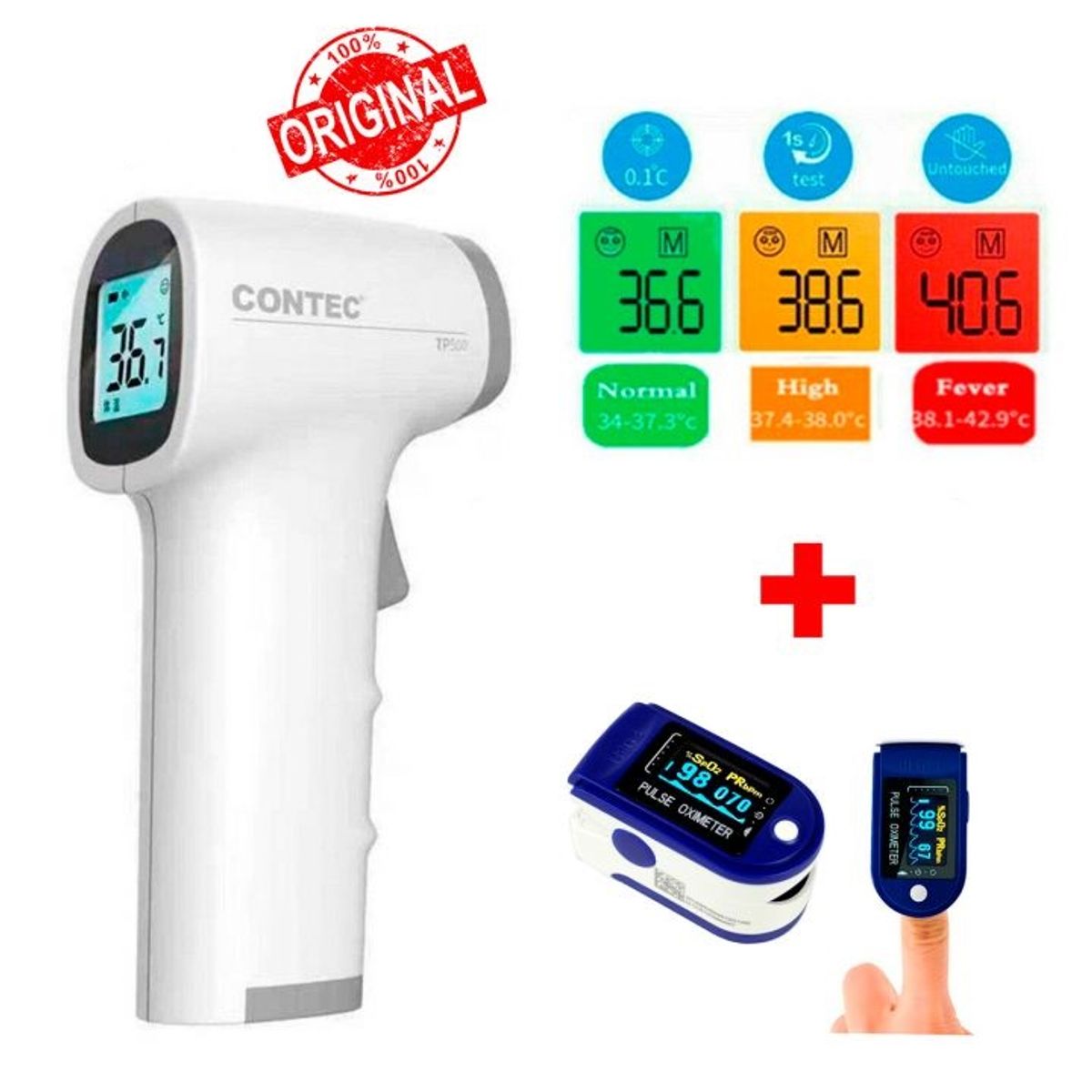 CONTEC - PACK CONTEC TERMOMETRO Y OXIMETRO