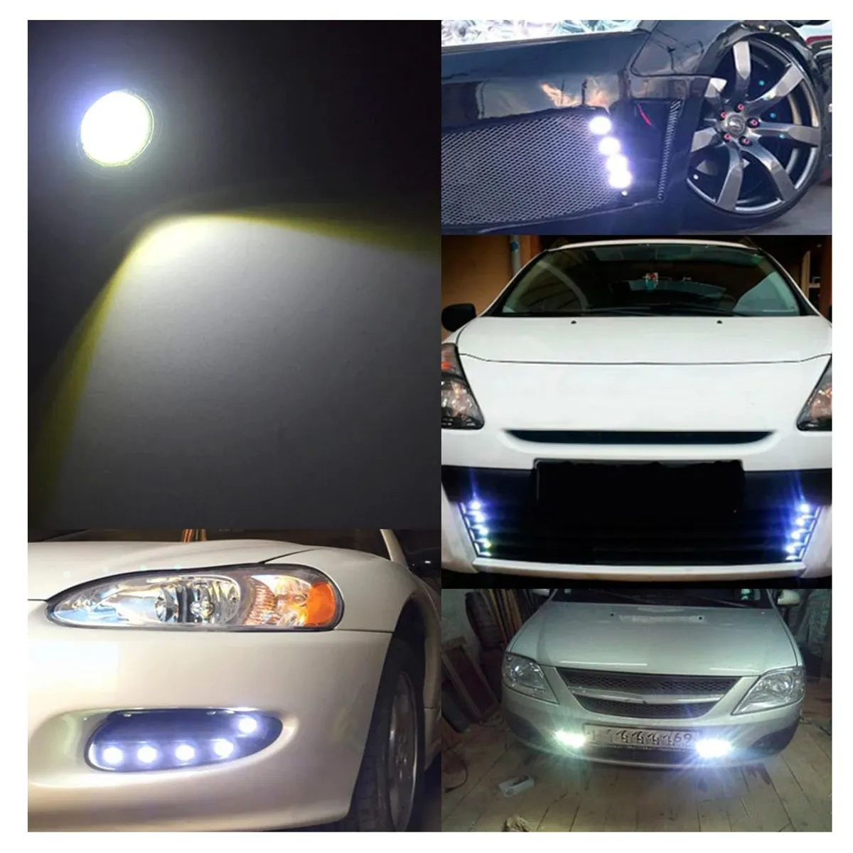 GENERICO - Super Led Ojos De Aguila Alto Brillo Auto moto Rojo