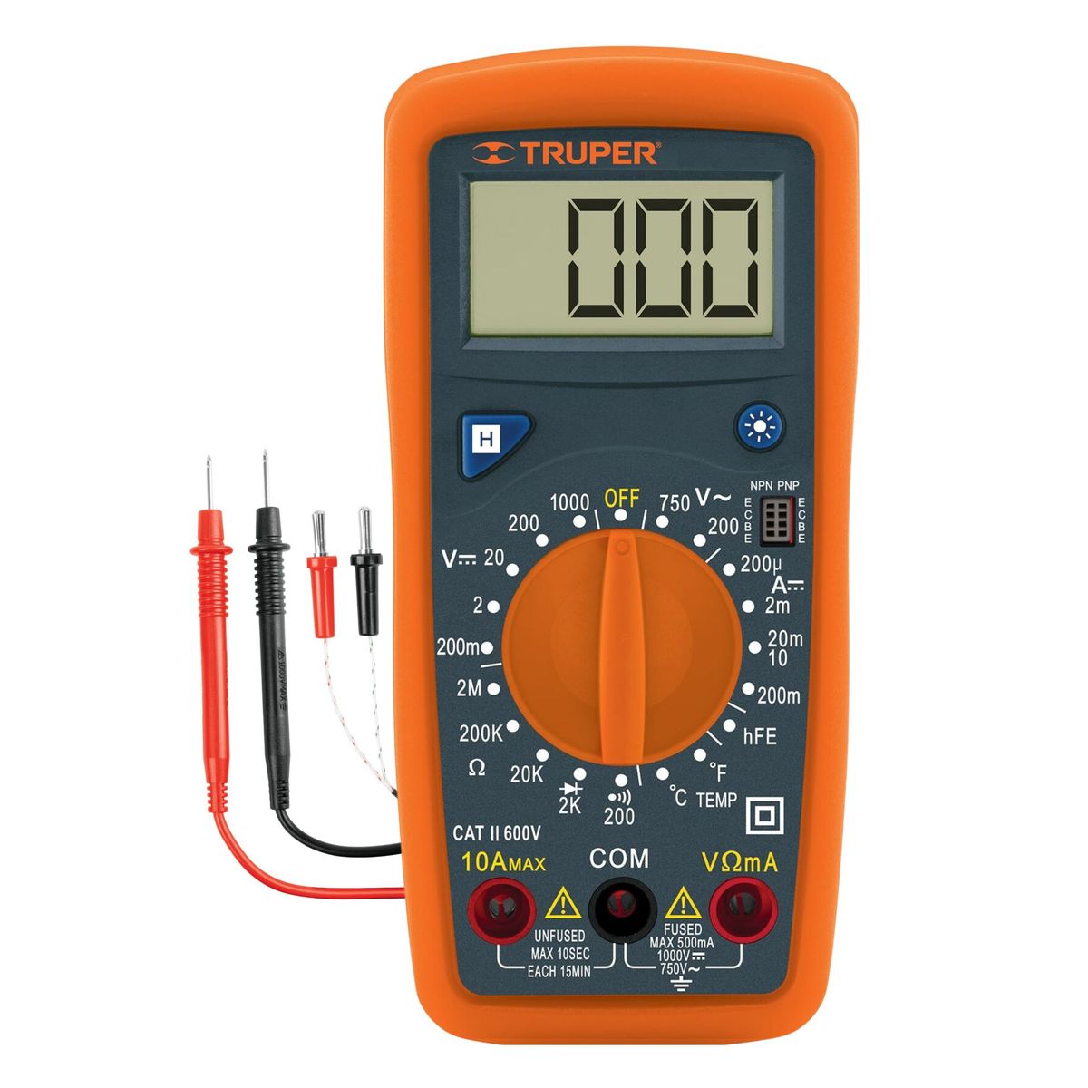 TRUPER - Multímetro digital con termopar termocupla TRUPER