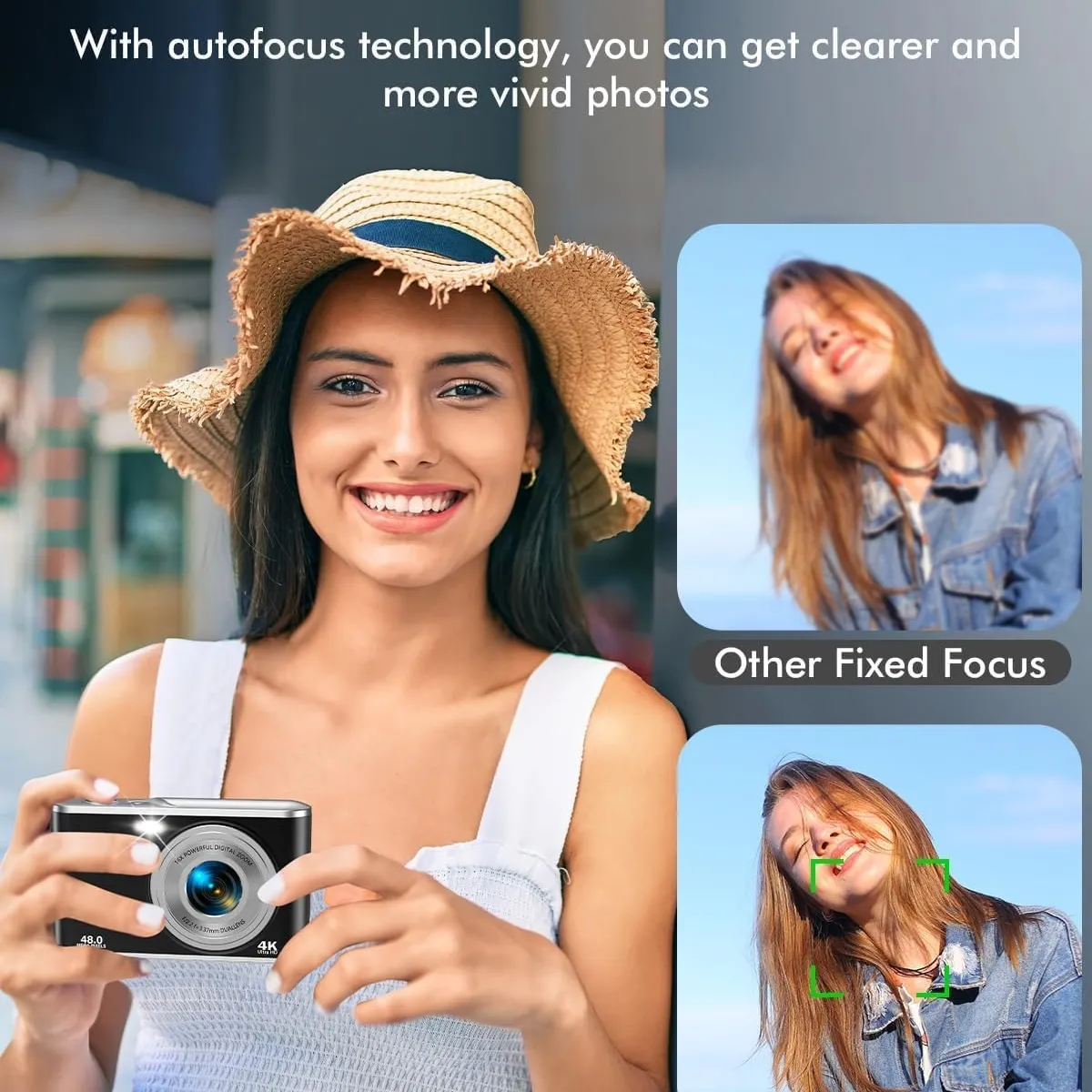 RENVMEXY - Cámara Digital Doble 4K 48MP RENVMEXY DC306L 64GB Negro