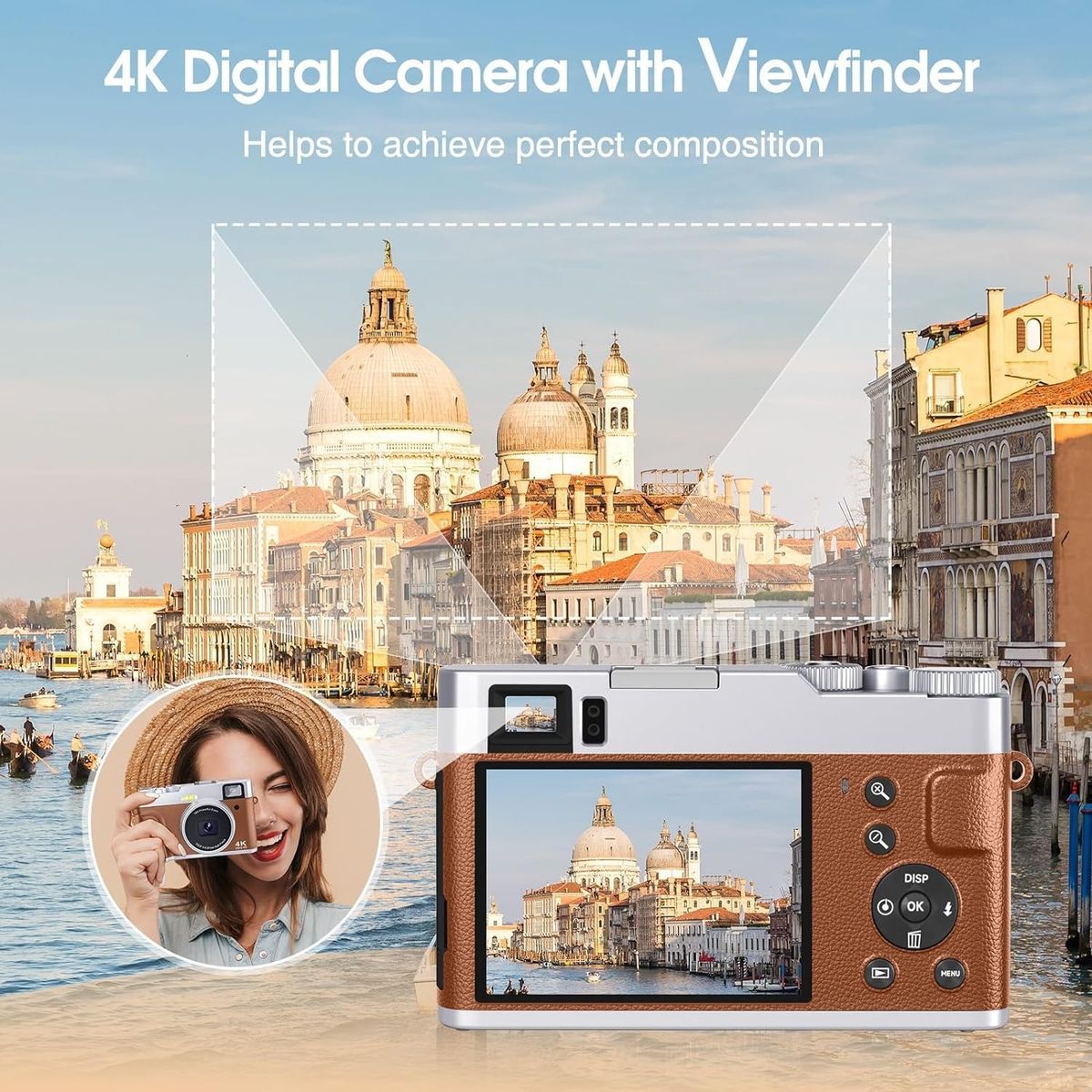 RENVMEXY - Cámaras digitales 4K 48MP RENVMEXY DC202L 64GB Marrón