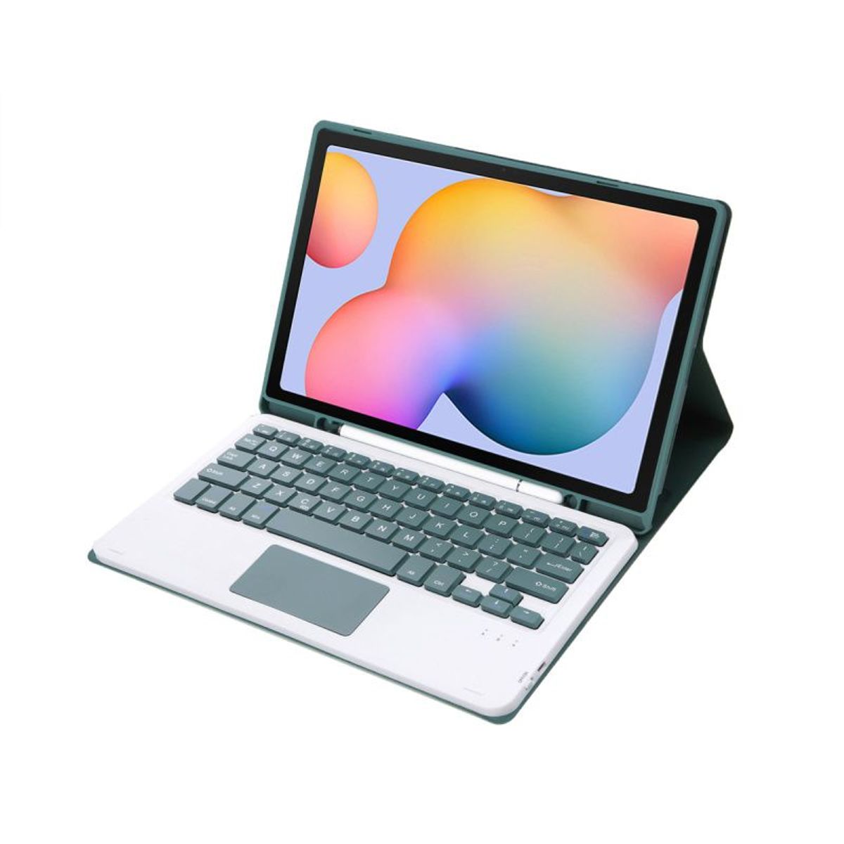 RENVMEXY - Teclado Bluetooth táctil para Samsung Tab S6 Lite P610 P615 verde