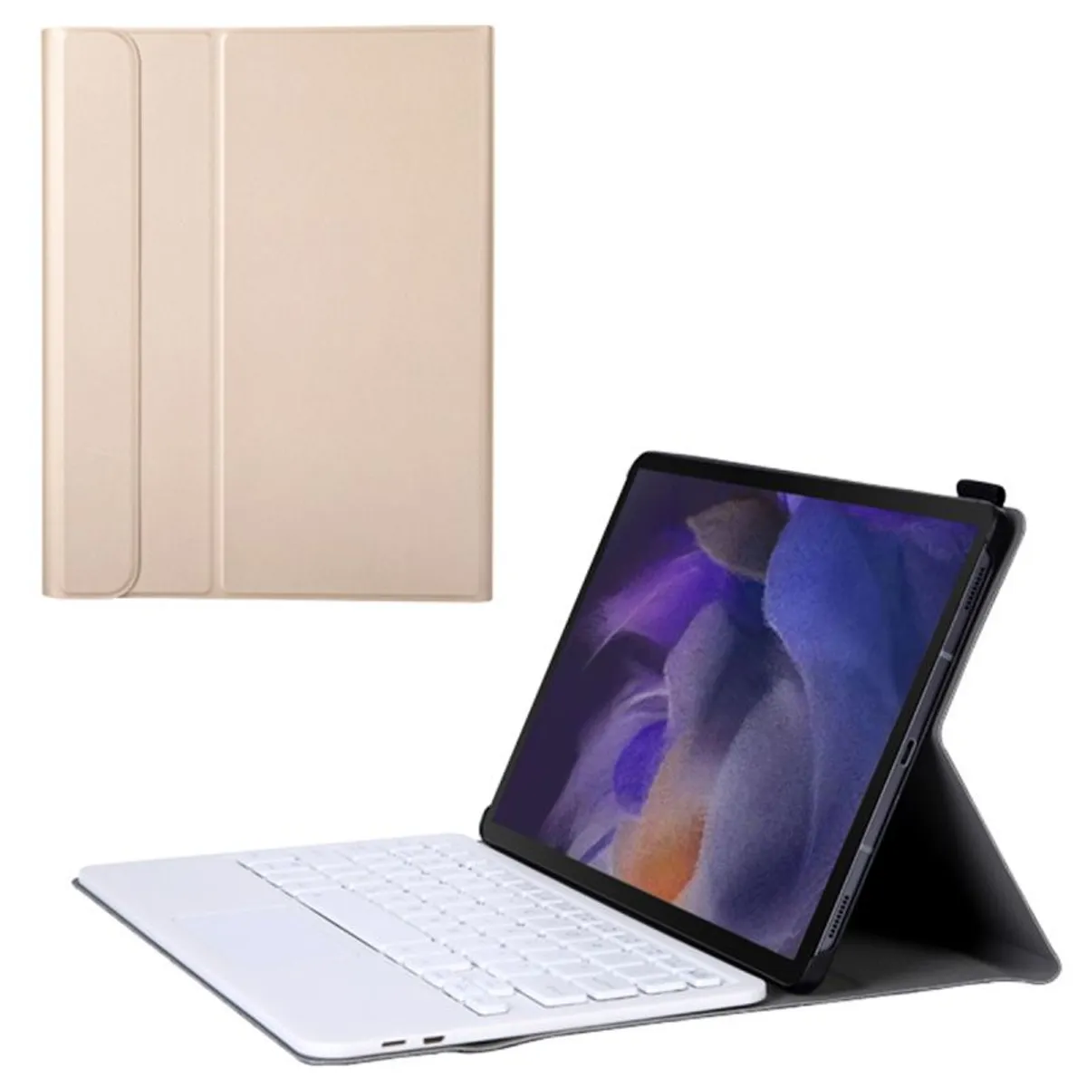 RENVMEXY - Teclado Bluetooth TáCtil Para Samsung Tab S6 Lite 10.4 P610 P613 Oro