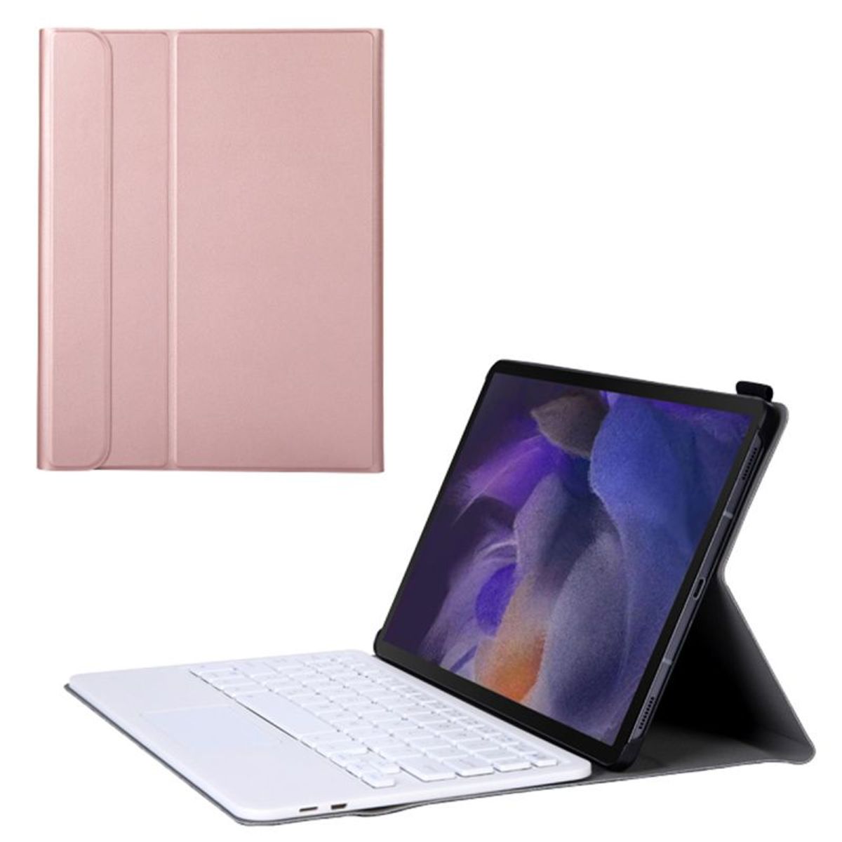 RENVMEXY - Teclado Bluetooth TáCtil Para Samsung Tab S6 Lite 10.4 P610 P613 Rosa