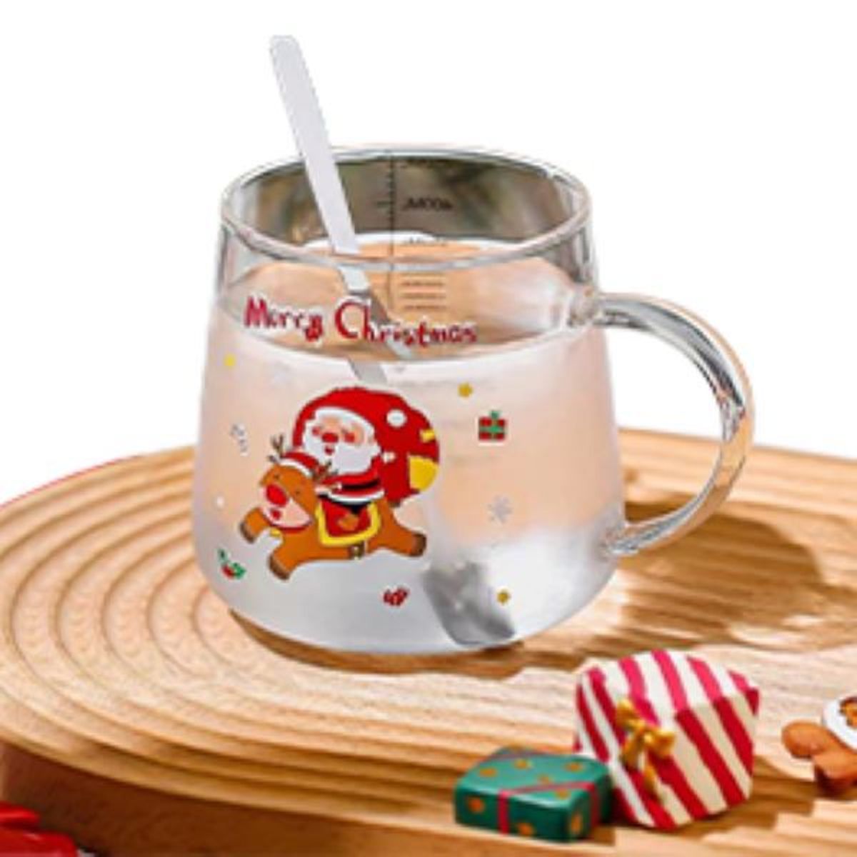 GENERICO - TAZA  DE NAVIDAD CON TAPA DE RENO